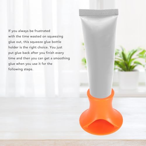 Liquid Glue Holder Stand, Sturdy Nontip Leakproof Bottle Storage Organizer for Scrapbooking Crafts Thick Plastic Orange Single