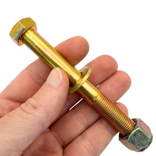 1/2"-20 x 4 Grade 8 Bolts (4-Pack) – Heavy-Duty Hex Bolts with Flat Washers & Nylon Lock Nuts – High-Strength SAE J429 Anti-Vibration 4.0" UNF Fine Thread