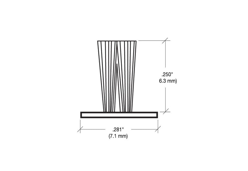 CRL W125C .250" (6.3 mm) Storefront Door Pile Weatherstrip - 100'