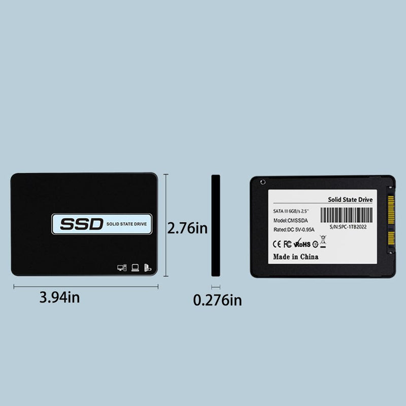 128GB 2.5" SSD SATA III Internal Solid State Drive, 550MB/s Read with 3D NAND Flash for Laptop & Desktop PC Upgrade