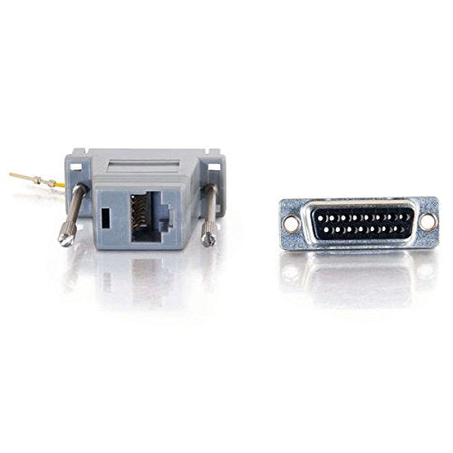 C2G 02926 RJ45 to DB15 Male Modular Adapter, Gray 1.5 Inch 1 Count (Pack of 1)