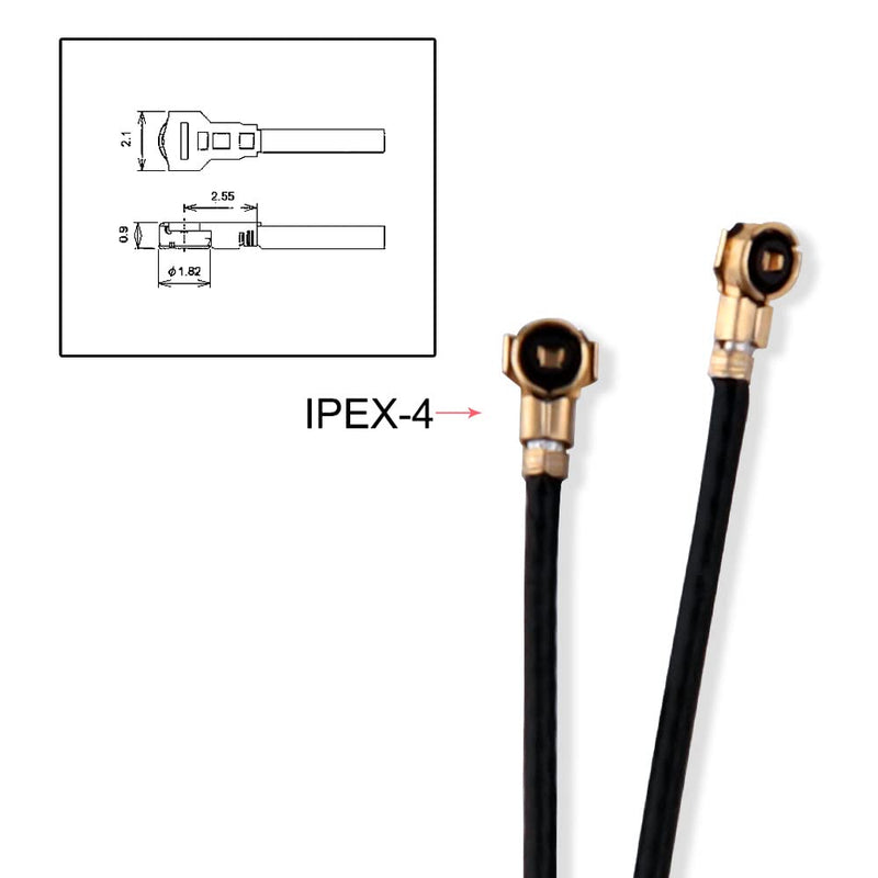 60cm/2ft 2pcs MHF4 IPEX WLAN Network Adapter PC Antenna for NGFF Intel 7260 8260 8265 9265 9260 9560 AX210 AX200NGW AX Killer M.2 IPEX4 Module Card 60cm MHF4 Antenna for NGFF/M.2 Module