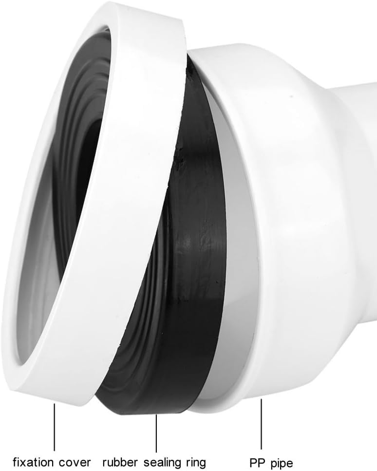 Toilet Drain Pipe Adapter, Plastic Toilet Sewer Drain Pipe Installation Sealing Fitting Accessory Connection Part for Bathroom Toilet