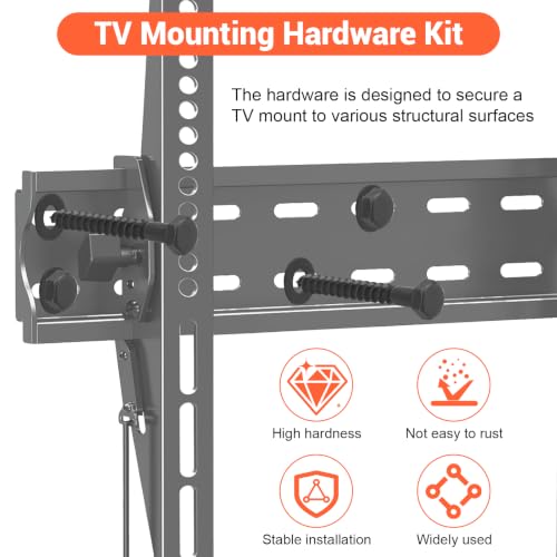 JCZ Lag Bolts for TV Wall Mount, Wall-Side Hardware Kit with Bubble Level