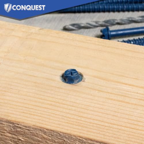 Conquest Hex Head Concrete Screws with Drill Bit 1/4” x 1-1/4” 1/4" x 1-1/4"