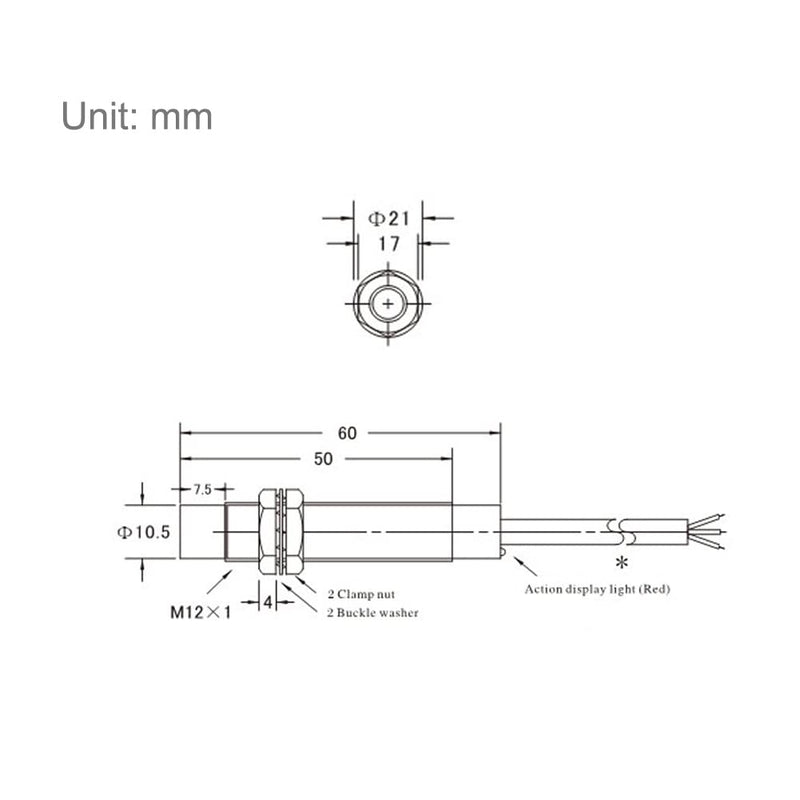 Inductive Proximity Sensor M12 LJ12A3-4-Z/BX Normally Open Detection Approach Switch 4mm NPN NO 3 Wire DC 6V-36V (4 Pack)