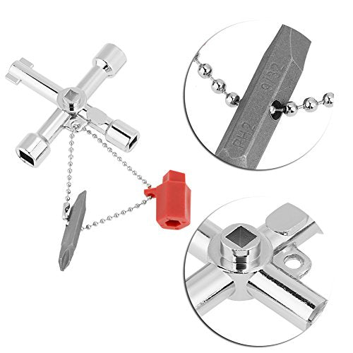 Joyzan 4 Way Cross Key, Water Key Set Utility Multifunctional Sillcock Bit