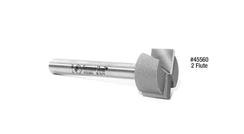 Amana Tool - 45564 Carbide Tipped Bottom Cleaning/Spoilboard 1 Dia x 7/16 x 1/2" Sha 1 Dia x 7/16 x 1/2" Sh