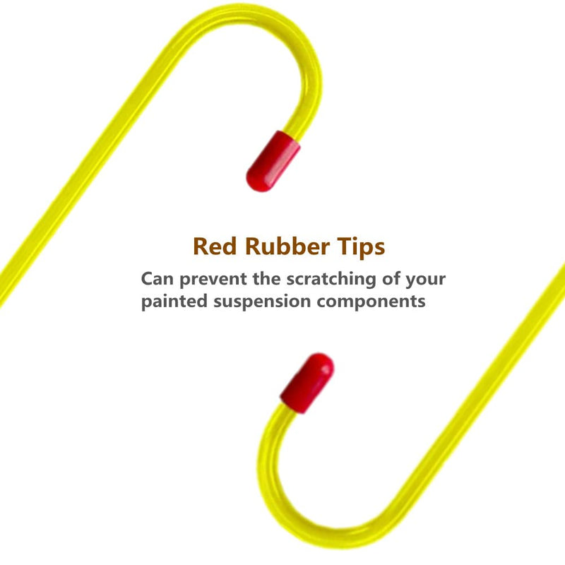 Brake Caliper Hanger Hooks with Red Rubber Tips,Auto Brake Caliper Compression Tool, Automotive Tool for Braking,Axle,Bearing,Suspension Work,Car Tools Gifts for Men,Dad (4PCS) 4PCS