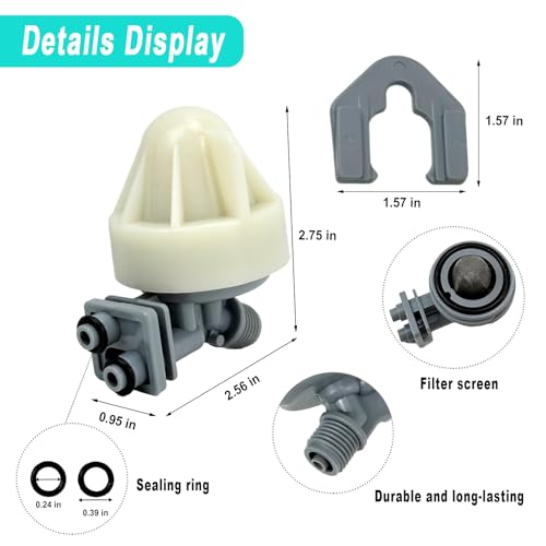 7187065 Water Softener Nozzle and Venturi Assembly Compatible with GE, Kenmore, Morton, Whirlpool, NorthStar, Rheem Replaces# 7253808, 7214969, 7165704, 7238450, WS15X10027, WS15X10046