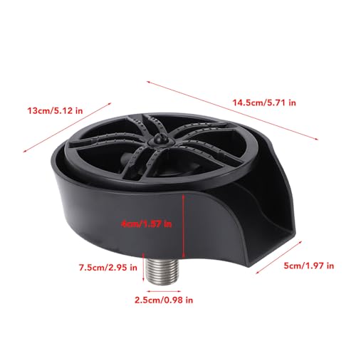 Stainless Steel Glass Rinser, Automatic Cup Washer for Kitchen Sink Black