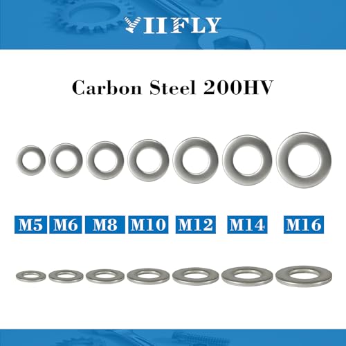 M14 Flat Washers 304 Stainless Steel A2-70, 10 PCS Metric Plain Washers for Bolts Nuts Screws Hardware Fasteners M14 Silver(10PCS)