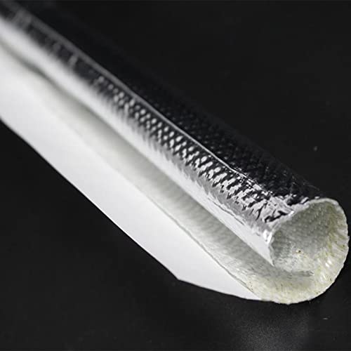 13mm - 1/2" Self Closed Aluminized Sleeve Heat Shield Protection Side Entry High Temp for Hoses, Wire Harnesses, Cables, Automotive, Exhaust 39" (1 Meter) 13mm - 1/2" Dia - 39" Long