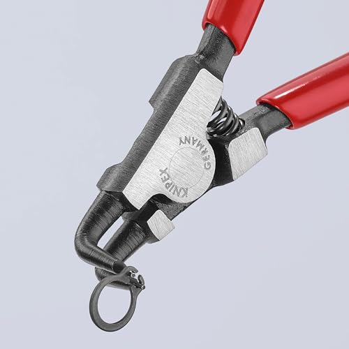 KNIPEX Tools - Circlip Pliers, External, 90 Degree Angled, Forged Tip, 1/8"-25/64" Shaft Dia. (4621A01), 5.00, Black 5-Inch Classic