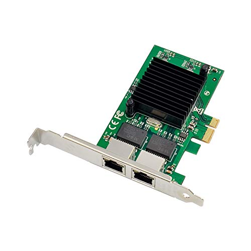 X-MEDIA XM-NA3821 PCI-E 2-Port Dual 10/100/1000Mbps Gigabit Ethernet PCI Express (PCIe x1) Server Network Card/Network Adapter, Intel 82575 Chipset, Windows 11 & Linux Supported