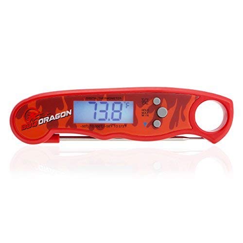 BBQ Dragon Meat Thermometer Digital - Waterproof Instant Read Food Thermometer for Cooking, Baking, & Grilling - Digital Meat Thermometer with Probe - Kitchen Thermometer for Cooking & Candy Making