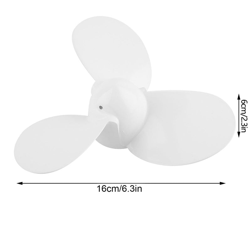 Motor Propeller, 7 1/4 5-A 3 Blades Aluminum Propeller Boat Outboard Motor for