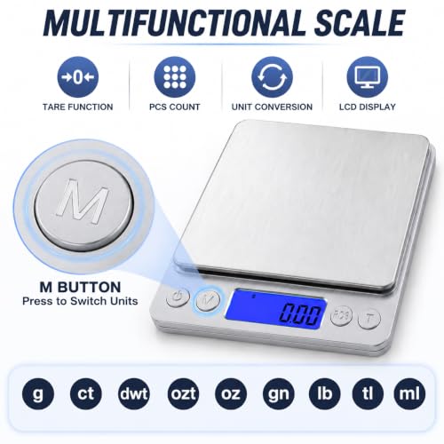 1kg/0.01g High Accuracy Digital Gram Scale Coin Scale to Weigh Coins Silver