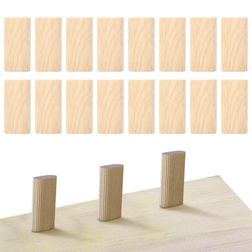0.4x2in Solid Beechwood Dowel Pins Sturdy Structure Wood Tenon Insertion Block for Furniture Splicing Assembly Door Stops and Woodworking Projects