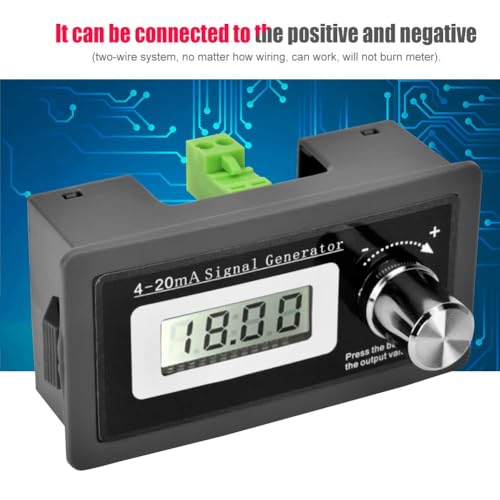 2Pcs Frequency Generator 4-20mA 15-30V Signal Generator with LCD Display Black*2pcs