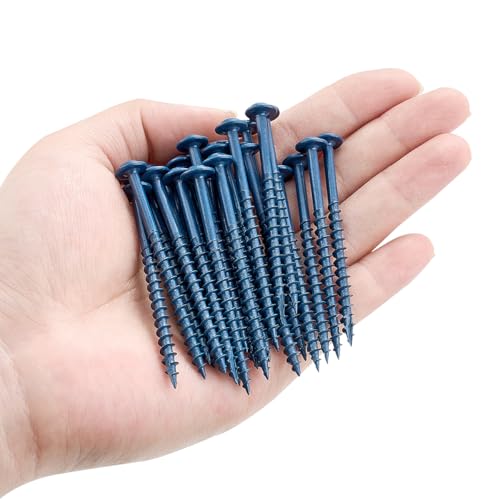 600 PCS #8 x 2-1/2” Pocket Hole Screws Exterior Pocket Screw #8x2-1/2" Blue 600