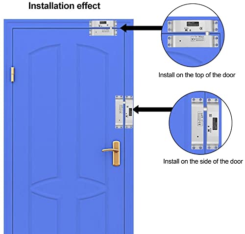 JASAG DC12V Electric Mortise Lock, Fail Safe Mode with Adjustment Time Delay, Electric Drop Bolt Lock for Door Access Control, Silver (JASAG-XXS1)