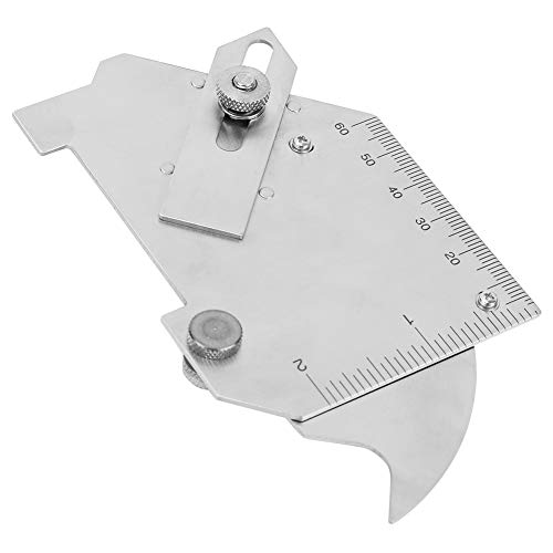 Hyuduo Steel Weld Gauge Sturdy Welding Measure Tool Stainless Steel MG-8 Bridge Welding Gage Seam Inspection Ruler Bridge CAM Welding Gage Weight 192g for Welding Measurement