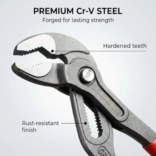 2pc Groove Joint Plier, Adjustable Pliers Multi-Purpose Water Pump Pliers 7+10 inch