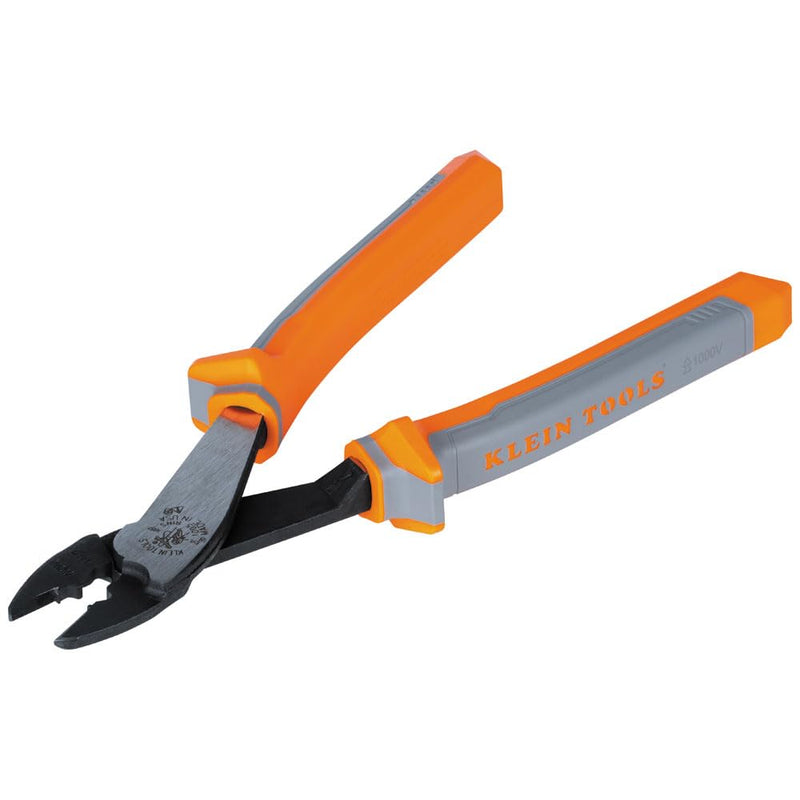 Klein Tools 1005RINS Insulated Pliers, Made in USA, Cutting / Crimping Tool for Insulated and Non-Insulated 10 to 22 AWG Wire and Connectors,1000V Rated