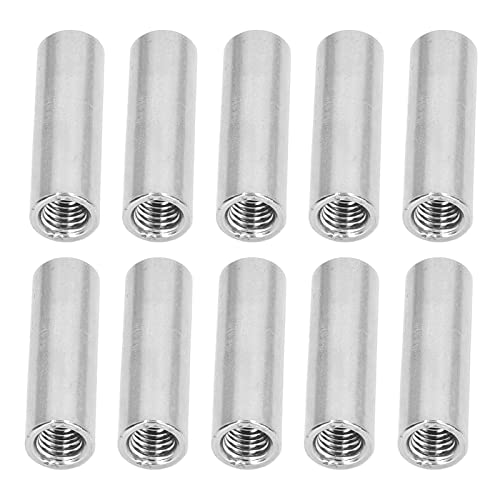 10PCS Female Thread Coupling Nut Round Coupling Nut Round Connection Nut M8 X 1.25 12 L40mm