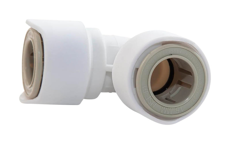 Whale Quick-Connect Plumbing Connector - Double-Gripper Design - for Hot and Cold Water Elbow