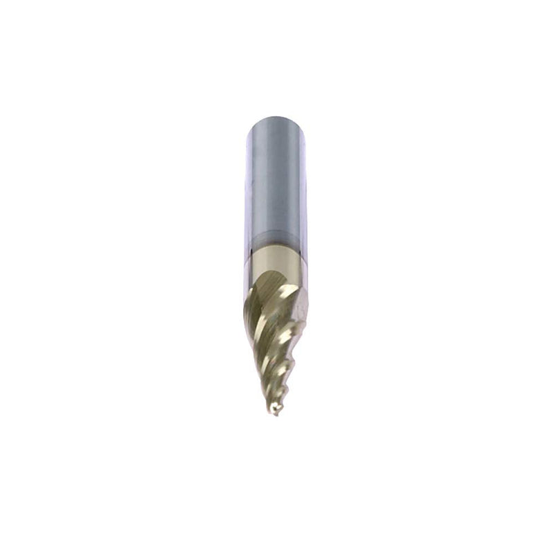 PANHAM 1/16 Inch Ball Nose Upcut CNC Spiral Router Bit 5.4 Degree Tapered Angle for 2D and 3D Wood Carving Solid Carbide ZRN Coating 4 Flutes,1/16" X 1" X 1/4"X 3"