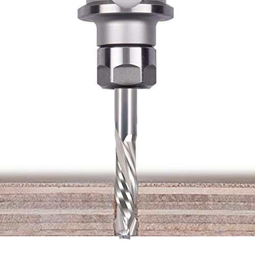 1/8 Inch Shank with 1/8 Inch Cuting Dia Carbide End Mills Up & Down Cut Compression Bit 2 Flutes Milling Cutter for Engraving Milling 3D sculpturing Roughing Composite Multilayer Pack of 10 1/8" Shank-1/8" Dia-7/8" CEL