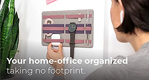 Beblau Shift PRO Adhesive Portable Tech Organizer for laptops, notebooks.. Backpack Insert | Computer Accessories, Office, Home & School, Working from Home Solution Pink