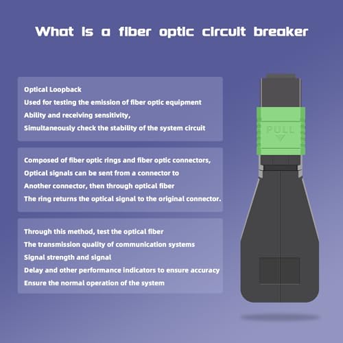 MPO/APC 12 Core Female Fiber Loopback Adapter,Singlemode(5 Pack) 5-pack Singlemode MPO 12core