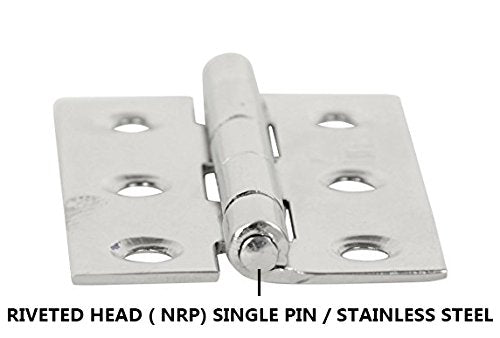 SSISKCON((3" x 3/4 x 3/4 (1.7mm) Mirror Polished Cupboard Stainless Steel Folding Cabinet Door Hinges Sturdy, Durable 3" x 3/4 x 3/4 (1.7) Mirror