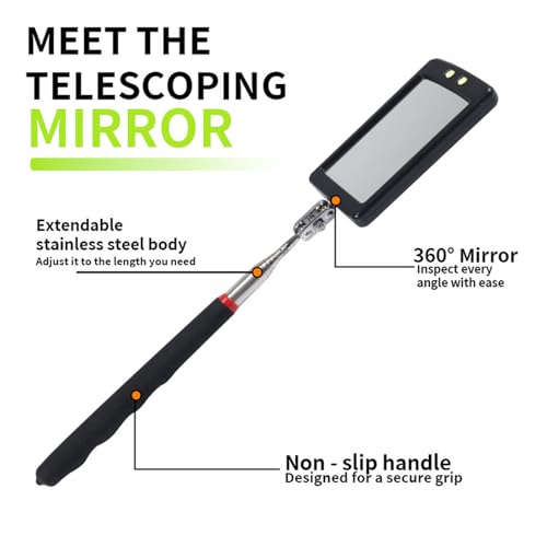Telescoping Magnetic Pickup Tool Set, for Car and Construction Sites(4 Pcs) 4 Pack Black