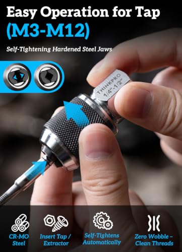 5 Piece Tap Wrench Set with Adjustable Tap Socket & T-Handle