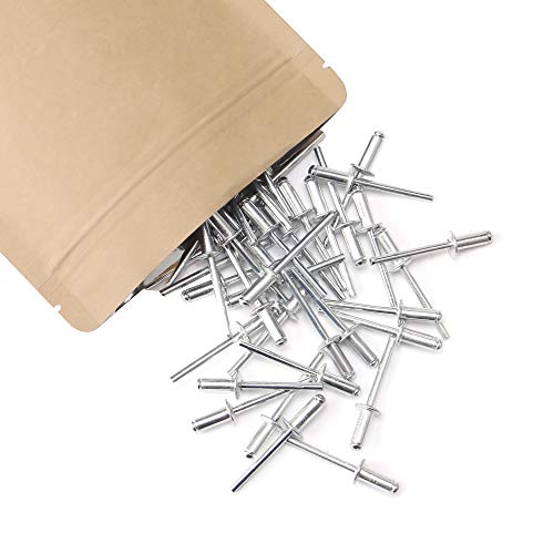 100pcs 1/4" x 1" Aluminum Blind Rivets, Silver, 6.4x 25mm Pop Rivets 1/4" x 1"