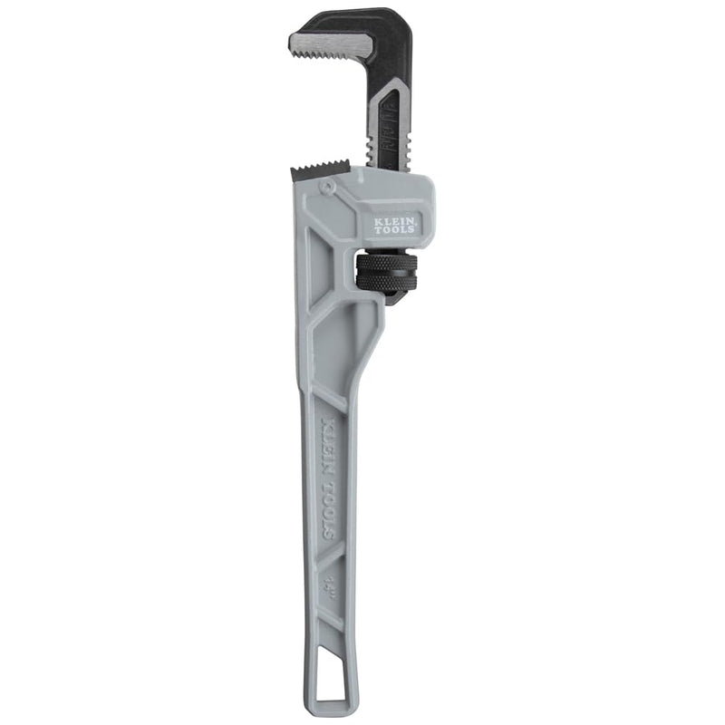 Klein Tools 68224 14-Inch Cast Aluminum Pipe Wrench, Heavy Duty Adjustable Plumbing Wrench with I-Beam Handle, 2-Inch Jaw Capacity