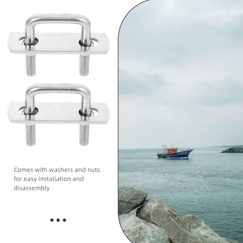 4Pcs M8 Square U-Bolts, 1-1/4"(30mm) Inner Width, Stainless Steel u-Bolts for Replacement Parts and Accessories for Ski, Fishing Boat or Sail Trailer (Pack of 2) 5.90X4.60X0.65CM (Pack of 2)