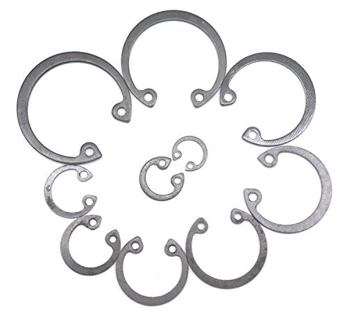 280Pcs(10 Sizes) C Clip Metric Internal Snap Ring Assortment Kit Black Alloy Steel