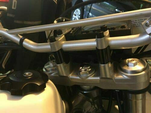 KEMIMOTO 7/8 Inch Motorcycle Handlebar Risers, Aluminum Alloy Motorcycle Risers, Compatible with Sportster Softail Dyna V-star Shadow, Universal Motorcycle Accessories 7/8" Black
