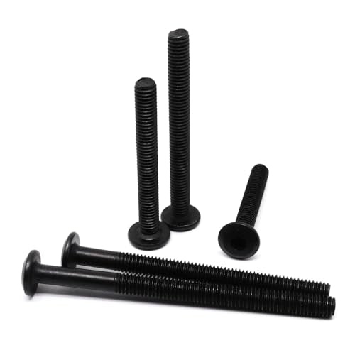 25Set Black Crib Screws Replacement Set Hex Drive Socket Cap Screws Barrel Dowel Nuts Set for Bunk Beds and Cribs M6×40mm/50mm/60mm/70mm/80mm Black 25Pcs