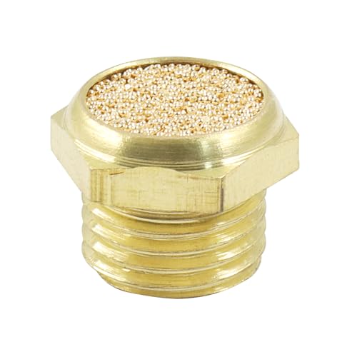 Bonsicoky Brass Pneumatic Exhaust Mufflers, 3 Pack, 1/4" Male Thread