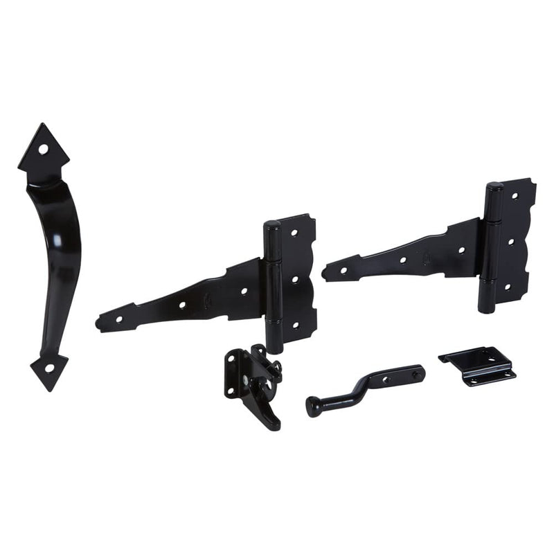 National Hardware N343-467 Decorative Gate Kit, 0, Black, 1 Count (Pack of 1) 1 Count (Pack of 1)
