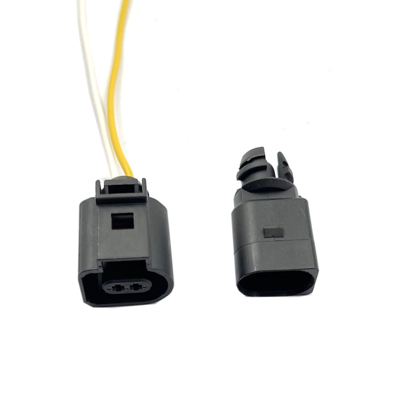 [AUSTRALIA] - FainWan Ambient Air Temperature Sensor with 2-pin Connector Plug Wiring Harness Pigtail Compatible with CC Golf Passat Tiguan A3 A4