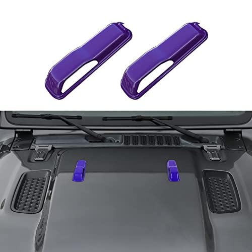 CheroCar JL JT Engine Hood Hinge Cover Decoration Cover Stickers Exterior Accessories for Jeep Wrangler JL 2018-2021, for 2020-2021Jeep Gladiator JT (Purple-B…) Purple-B…