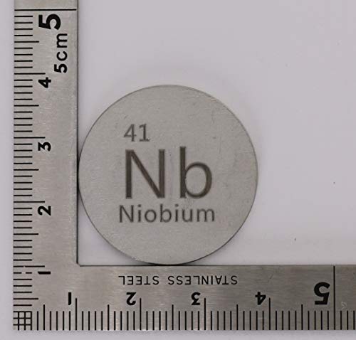 Niobium (Nb) 28mm Metal Disc 99.95% Pure for Collection or Experiments