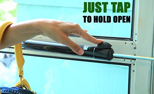Touch 'n Hold Smooth Dual Door Closer System (Sandstone) – Heavy-Duty - Touch-Button Hold Open Feature & Smooth Closing Motion - Storm & Security Door (Medium/Heavy Weight). New Door/Replace Old Unit Sandstone